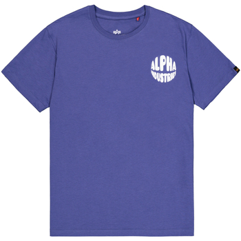 Alpha Industries  T-Shirts & Poloshirts Logo Backprint T-Shirt - night purp günstig online kaufen