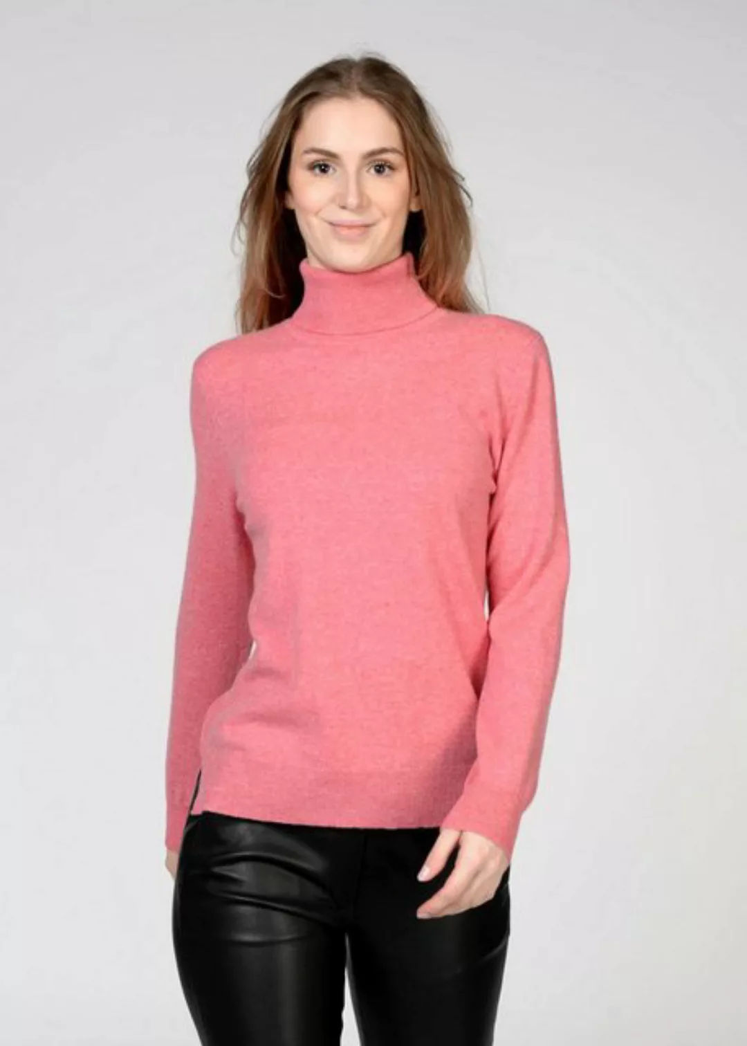 IN LINEA Strickpullover NOS Pullover, Rollkragen, 413 DEEP PINK MEL. günstig online kaufen