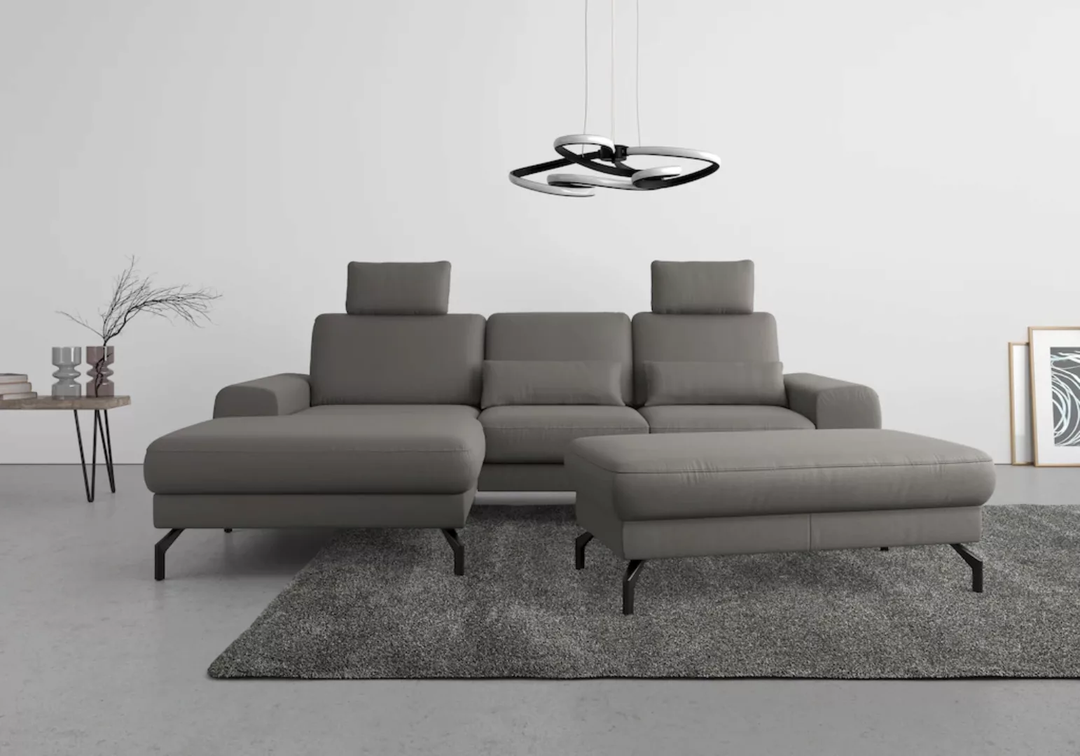 sit&more Ecksofa "Cinturo L-Form", inklusive Sitztiefenverstellung und Fede günstig online kaufen