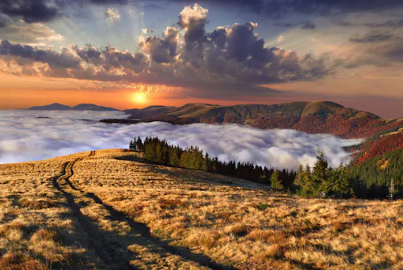 Papermoon Fototapete »Landschaft mit Bergen« günstig online kaufen