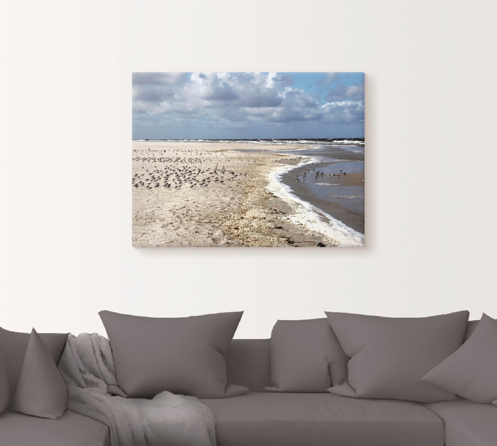 Artland Leinwandbild »Am schönen Nordseestrand«, Strand, (1 St.), auf Keilr günstig online kaufen