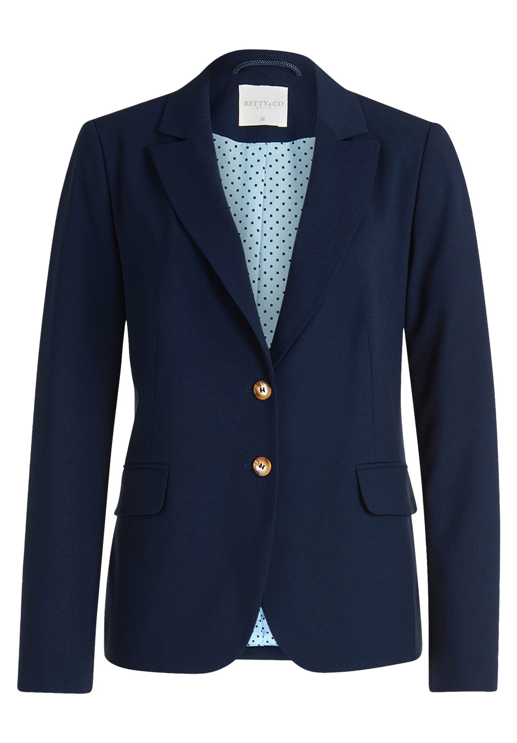 Betty&Co Longblazer Betty & Co Klassischer Blazer mit Taschen Druckfutter günstig online kaufen