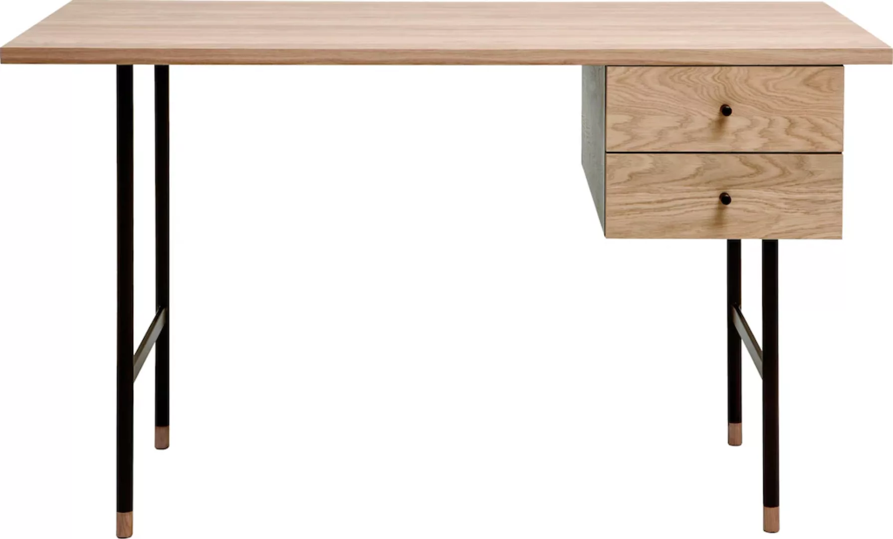 Woodman Schreibtisch "Daniel", Schubladen mit Soft-Close-Funktion, Beine au günstig online kaufen