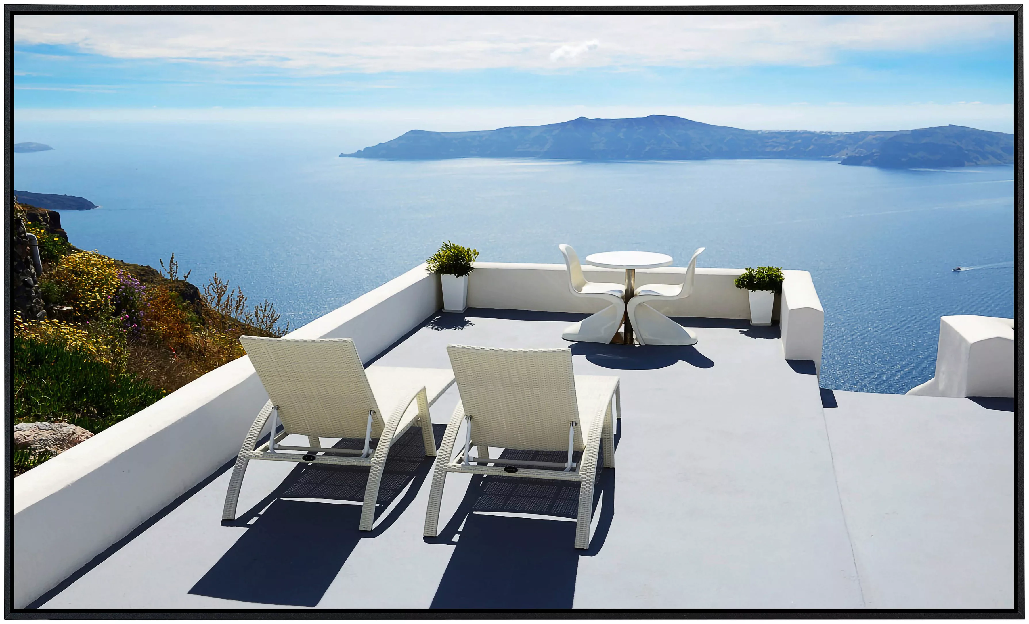 Papermoon Infrarotheizung »Terrasse mit Meerblick auf Santorin« günstig online kaufen