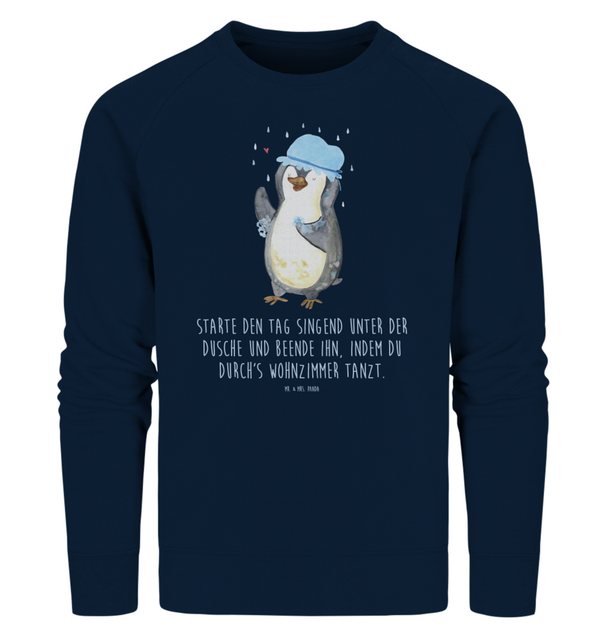 Mr. & Mrs. Panda Longpullover Größe XS Pinguin Duschen - French Navy - Gesc günstig online kaufen