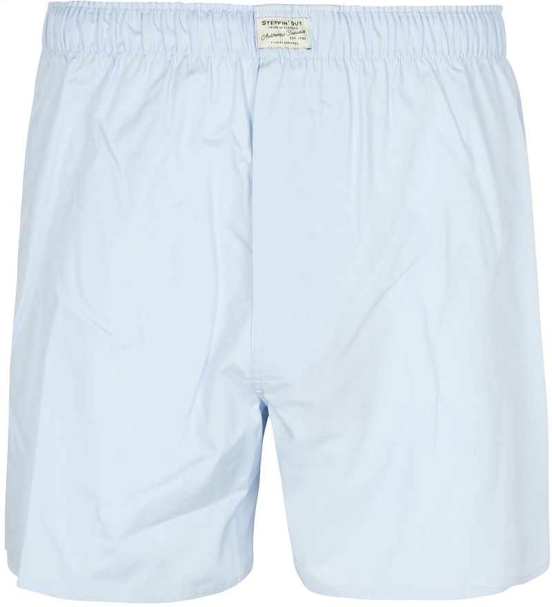 Steppin' Out Boxershorts Popeline Solid Hellblau  - Größe L günstig online kaufen