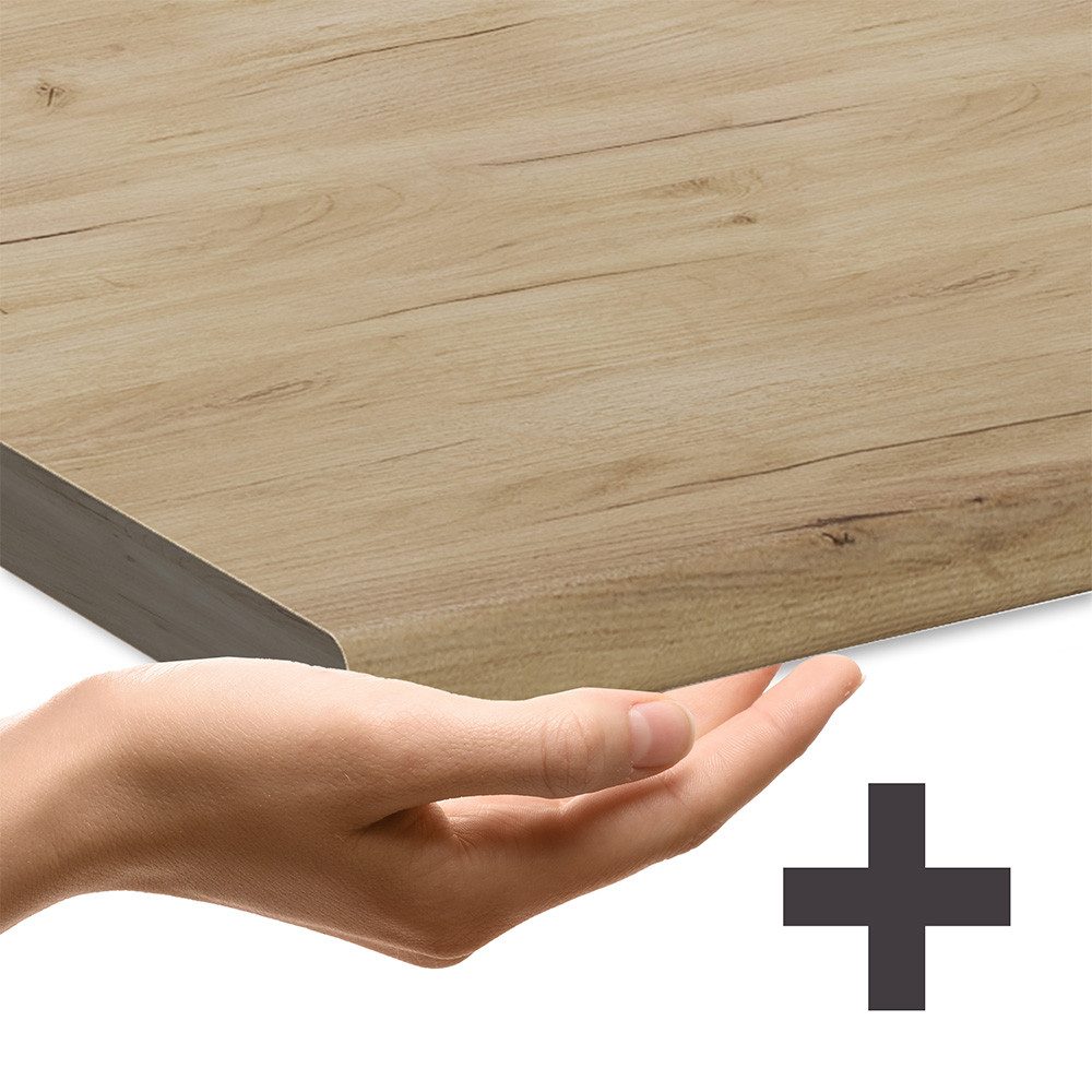 Vicco Unterschrank Fame-Line, Schwarz Eiche hochglanz/Goldkraft günstig online kaufen