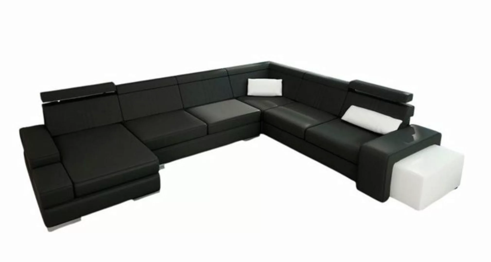 Xlmoebel Ecksofa Neue Eckgarnitur aus Leder mit USB-Anschluss und Polsterun günstig online kaufen