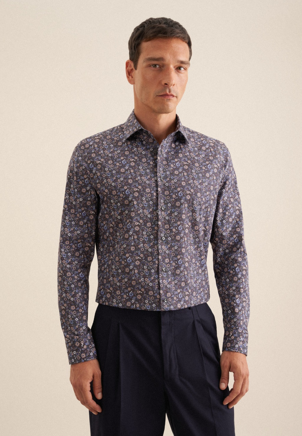 seidensticker Businesshemd "Slim", Slim 1/1 Kentkragen Floral günstig online kaufen