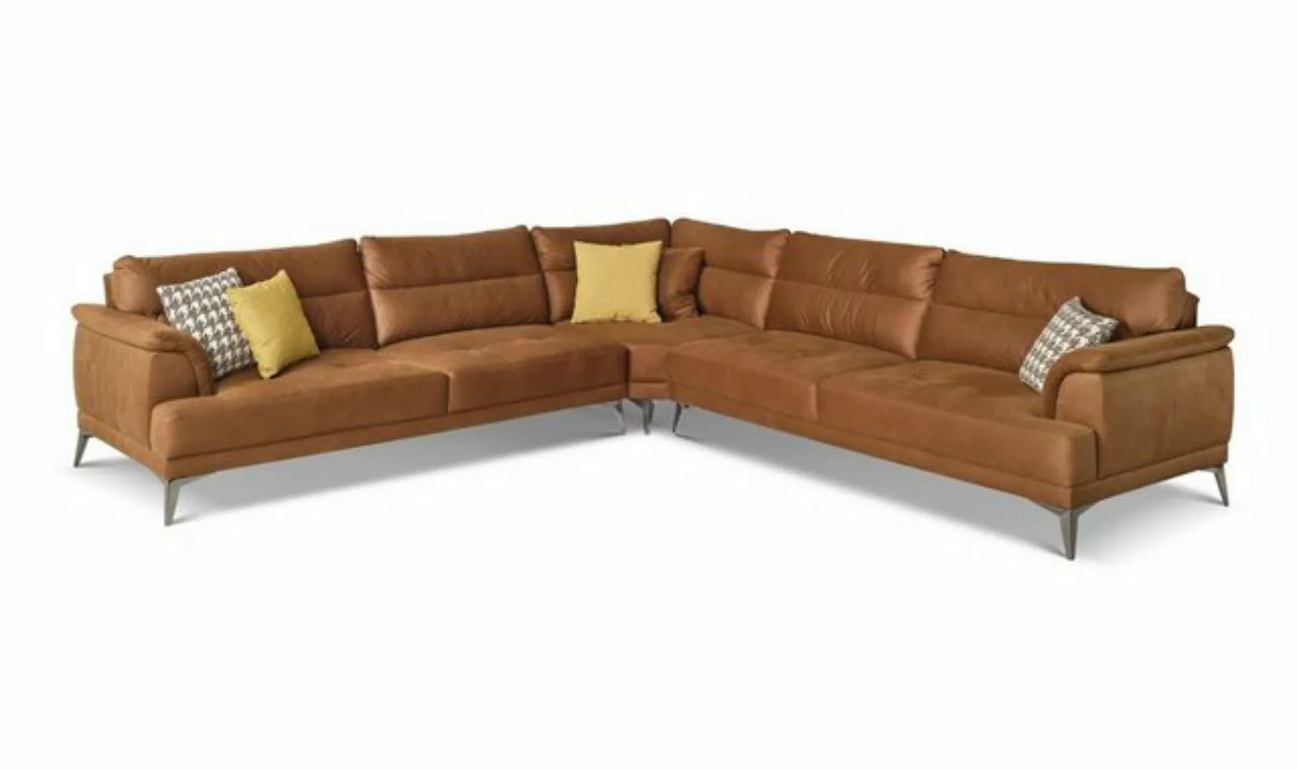 Xlmoebel Ecksofa Modernes braunes Ecksofa mit L-Form für eine große Wohnlan günstig online kaufen