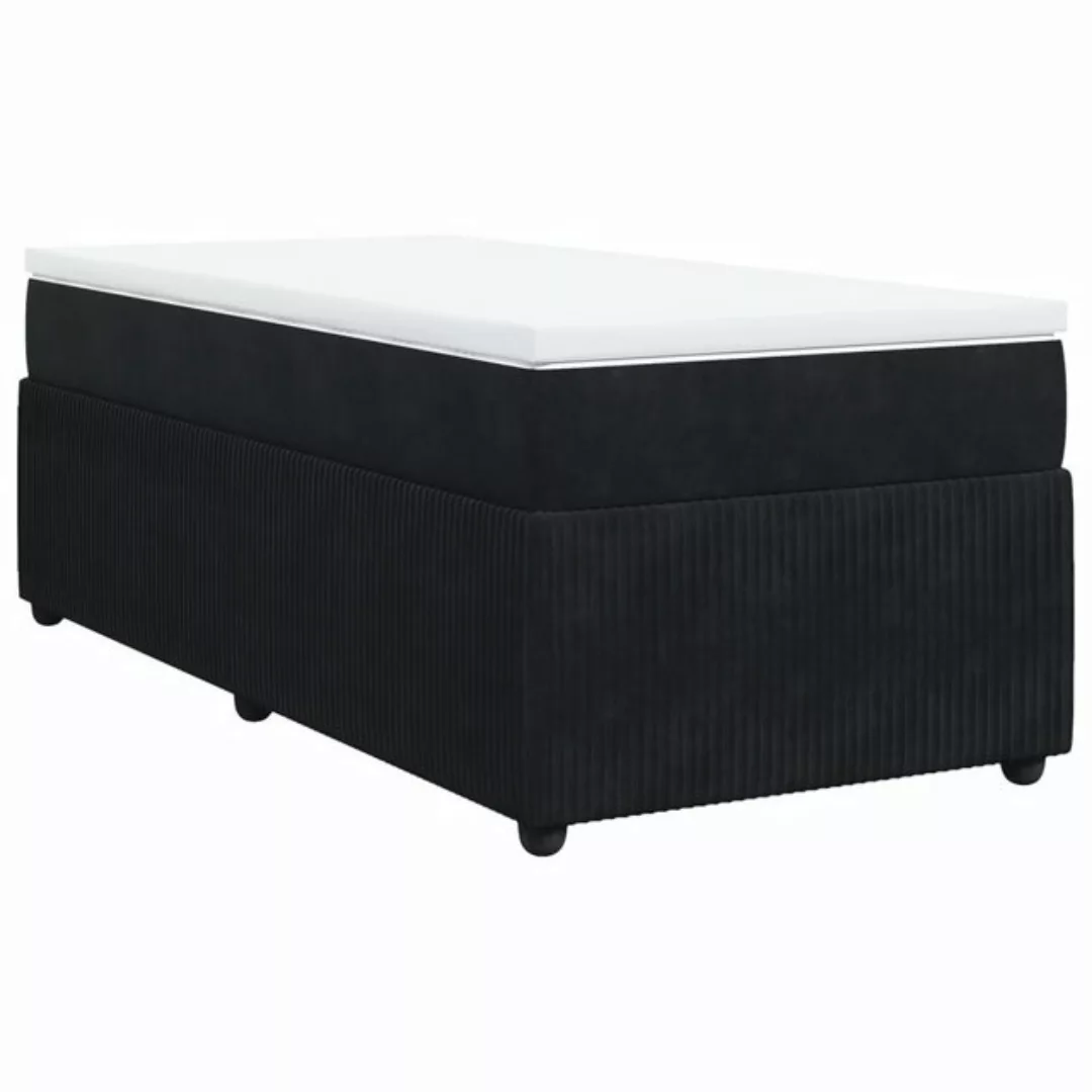 vidaXL Bett Boxspringbett mit Matratze Schwarz 80x200 cm Samt günstig online kaufen