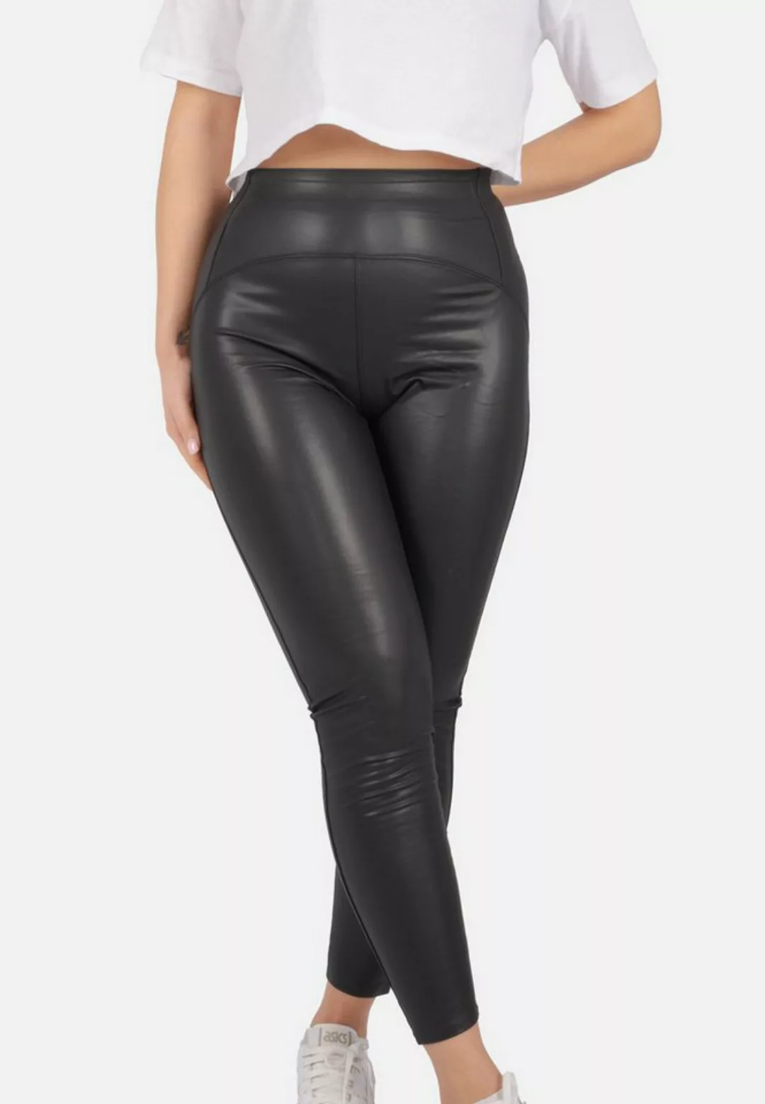 Seasons of April Highwaist Leggings Rachel Elegante Damen Leggings in Leder günstig online kaufen