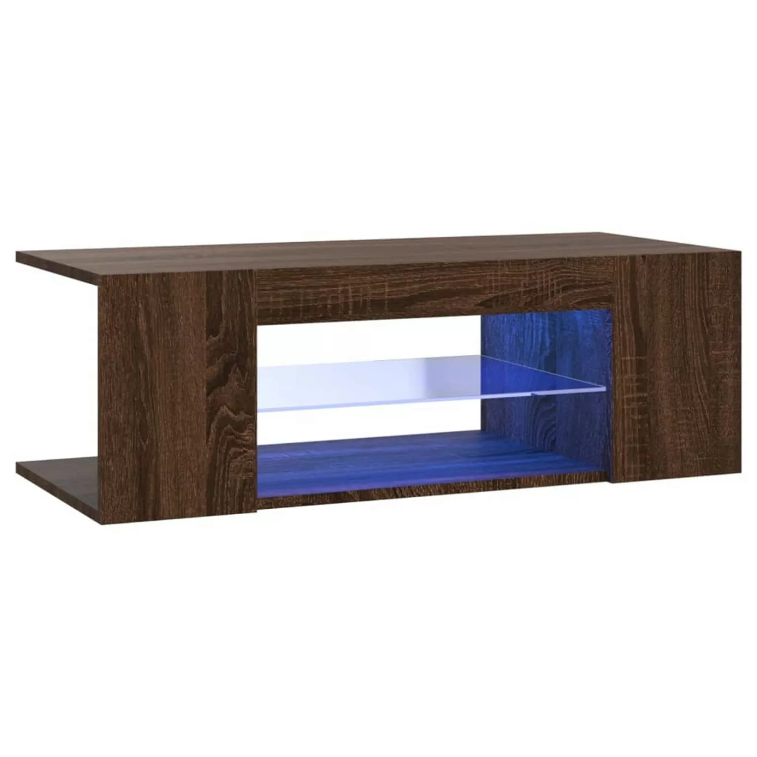 Vidaxl Tv-schrank Mit Led-leuchten Braun Eichen-optik 90x39x30 Cm günstig online kaufen