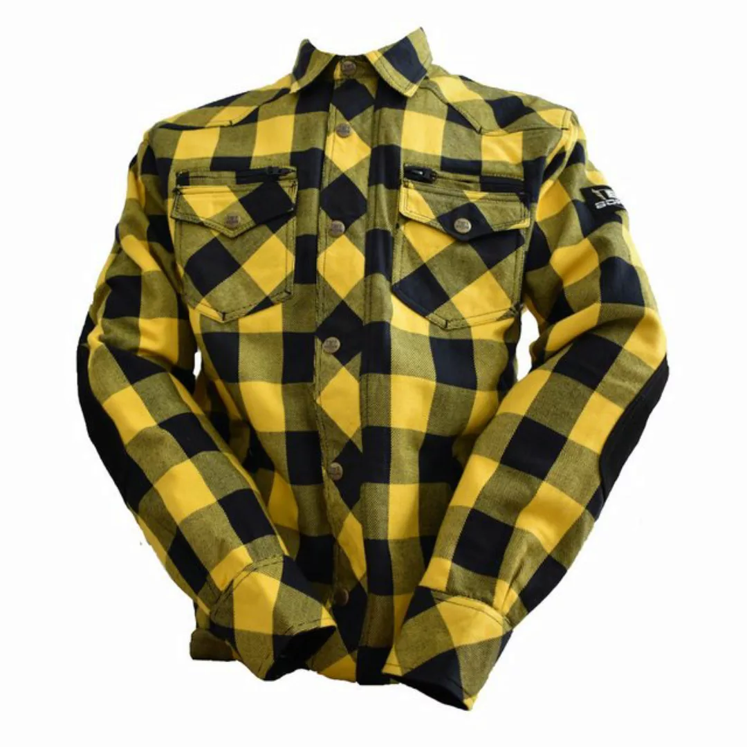 Bores Motorradjacke Bores Lumberjack Jacken-Hemd schwarz / gelb Herren M günstig online kaufen