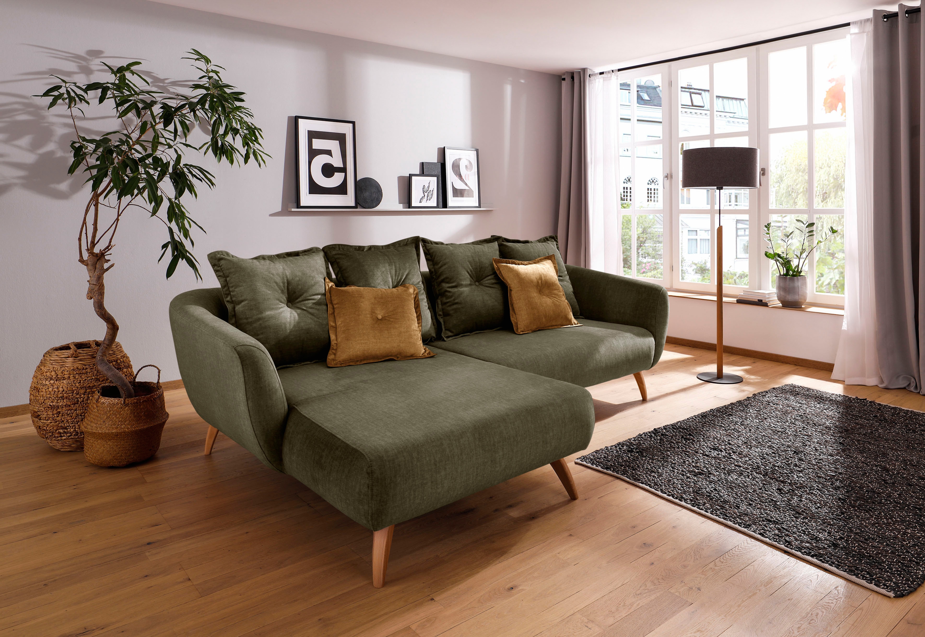 Home affaire Ecksofa "Baggio formschöne Polsterecke, bequem, Breite 277cm, günstig online kaufen