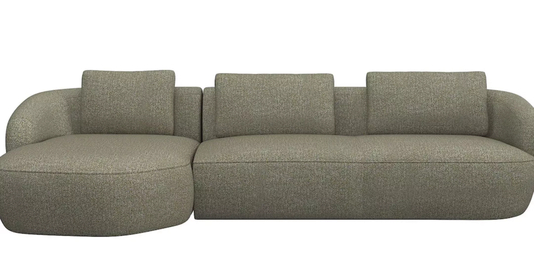 FLEXLUX Wohnlandschaft "Torino, rund, L-Form, Sofa-Ecke mit Recamiere, Long günstig online kaufen