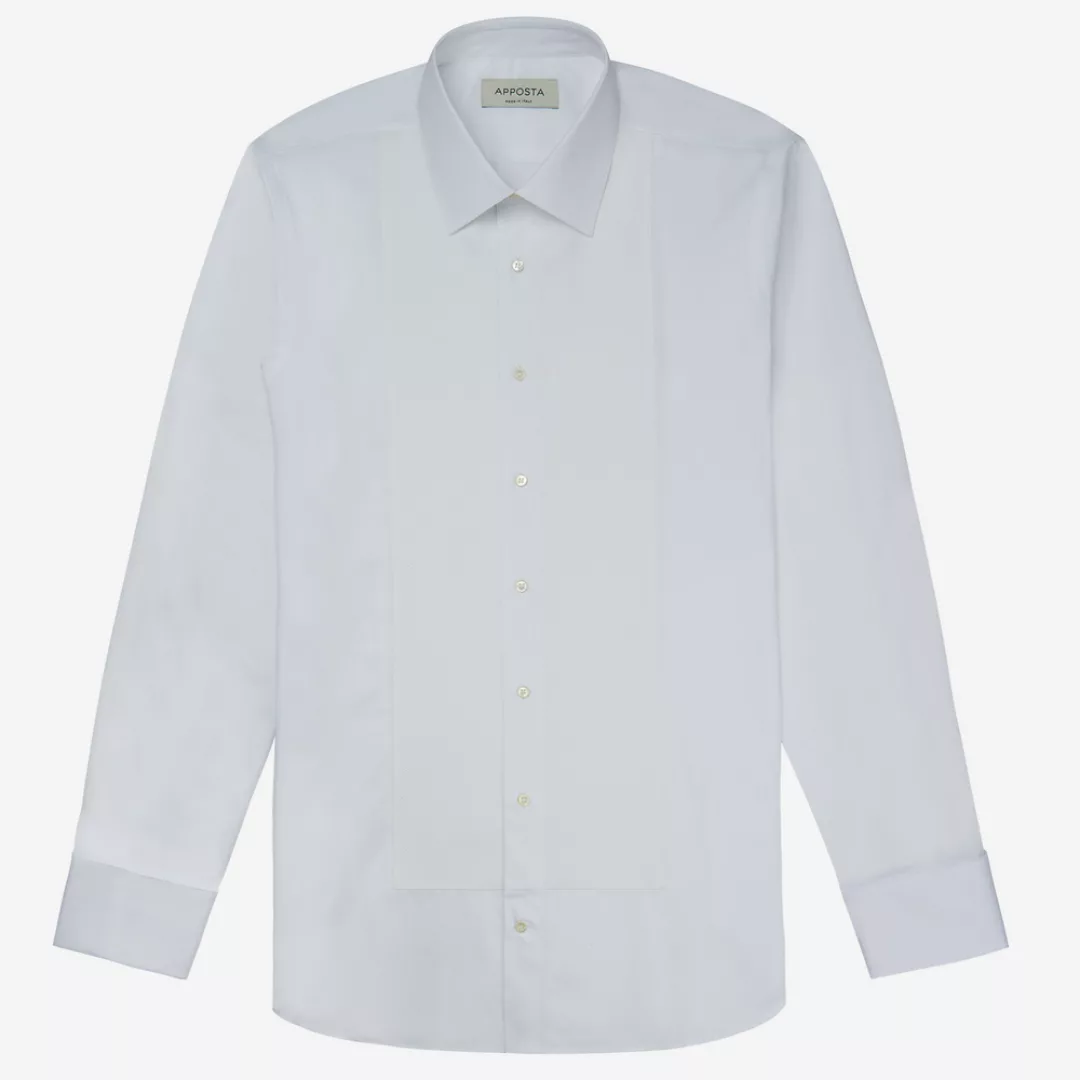 Hemd  einfarbig  weiß 100% reine baumwolle, kragenform  niedriger spitzkrag günstig online kaufen