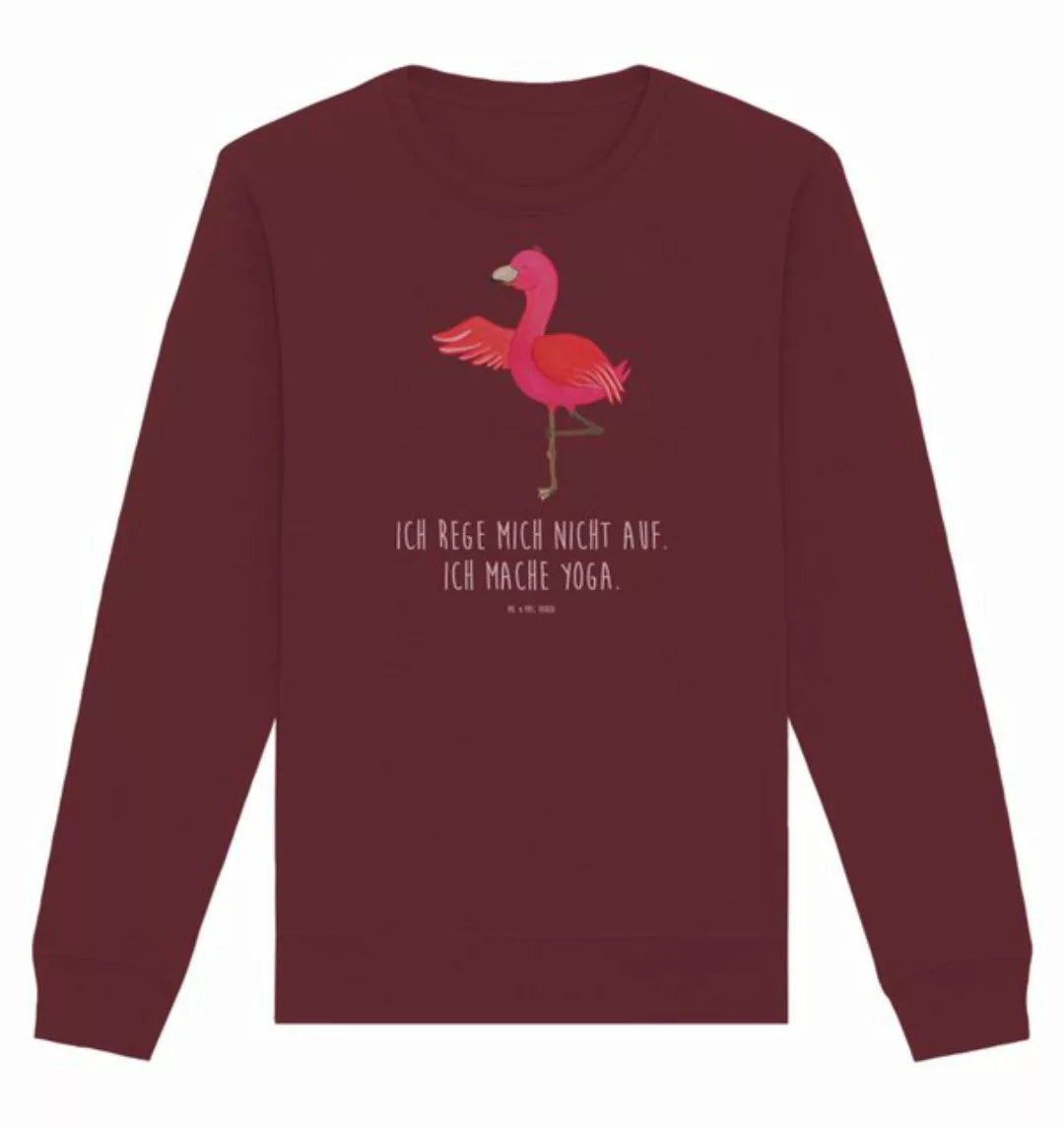 Mr. & Mrs. Panda Longpullover Größe XXL Flamingo Yoga - Burgundy - Geschenk günstig online kaufen