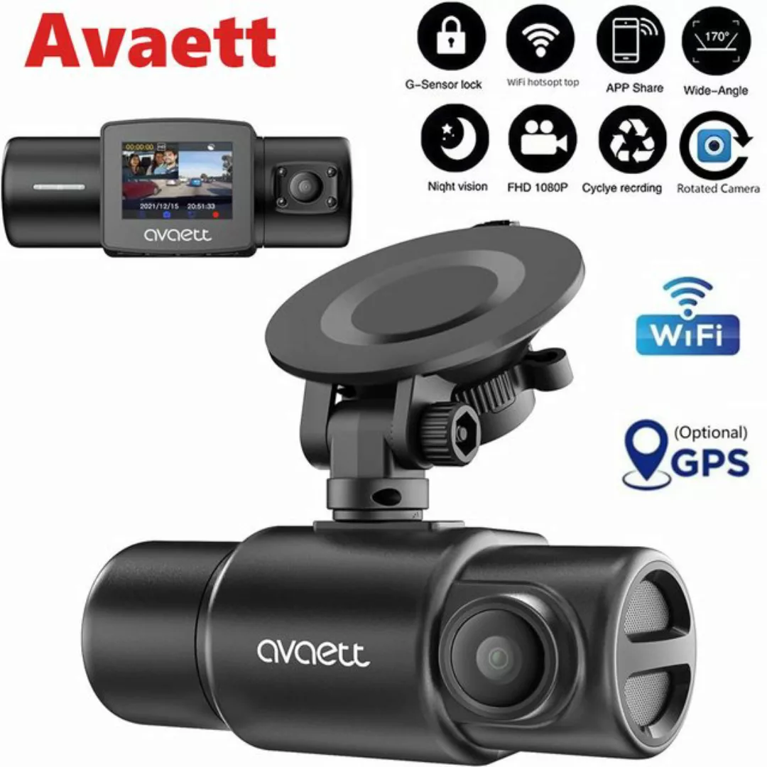 Avylet Dual Dashcam Auto Vorne innen 2.5K/1080P WiFi GPS DashCam mit TF Kar günstig online kaufen