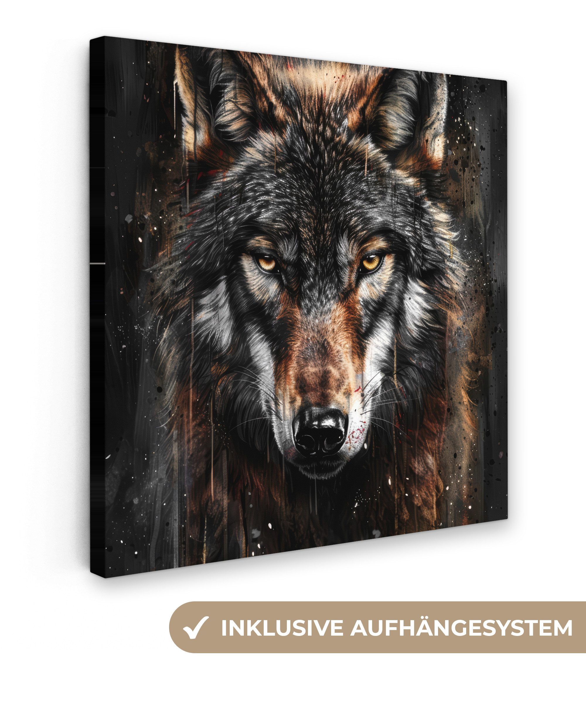 OneMillionCanvasses® Leinwandbild Tiere - Wolf - günstig online kaufen