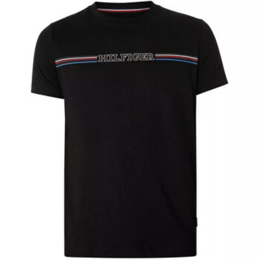 Tommy Hilfiger  T-Shirt Schmal gestreiftes T-Shirt auf der Brust günstig online kaufen
