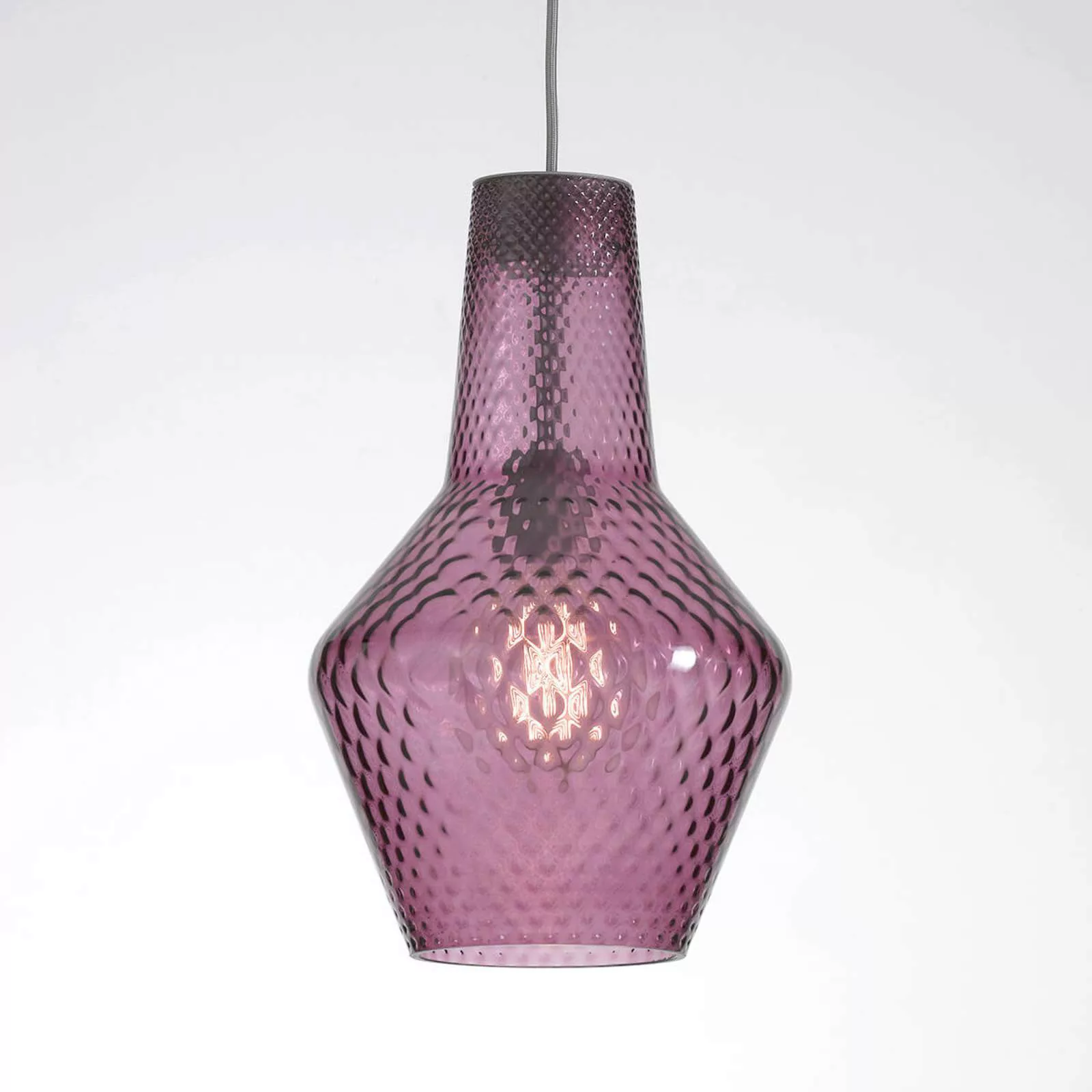 Hängeleuchte Romeo 130 cm, Glas amethyst günstig online kaufen