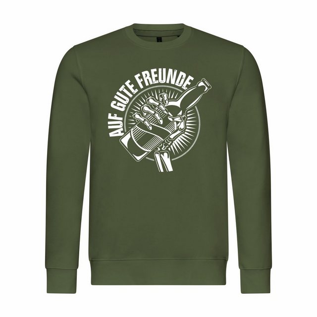 deinshirt Rundhalspullover Herren Sweatshirt Auf gute Freunde Mit Print Mot günstig online kaufen