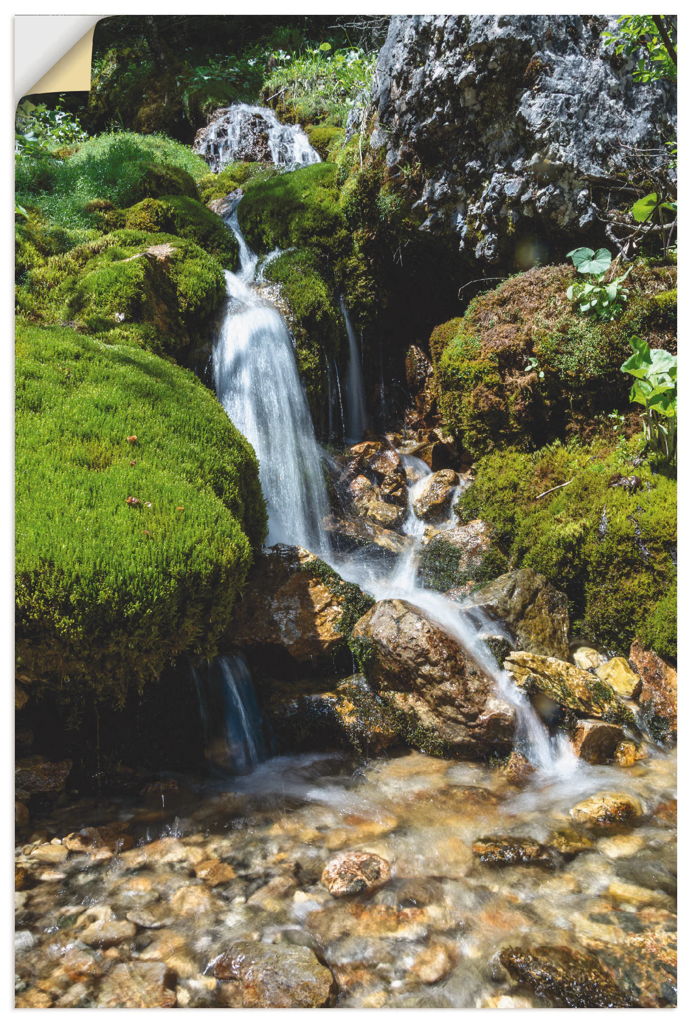Artland Wandbild »Kleiner Wasserfall in den Bergen«, Gewässer, (1 St.), als günstig online kaufen