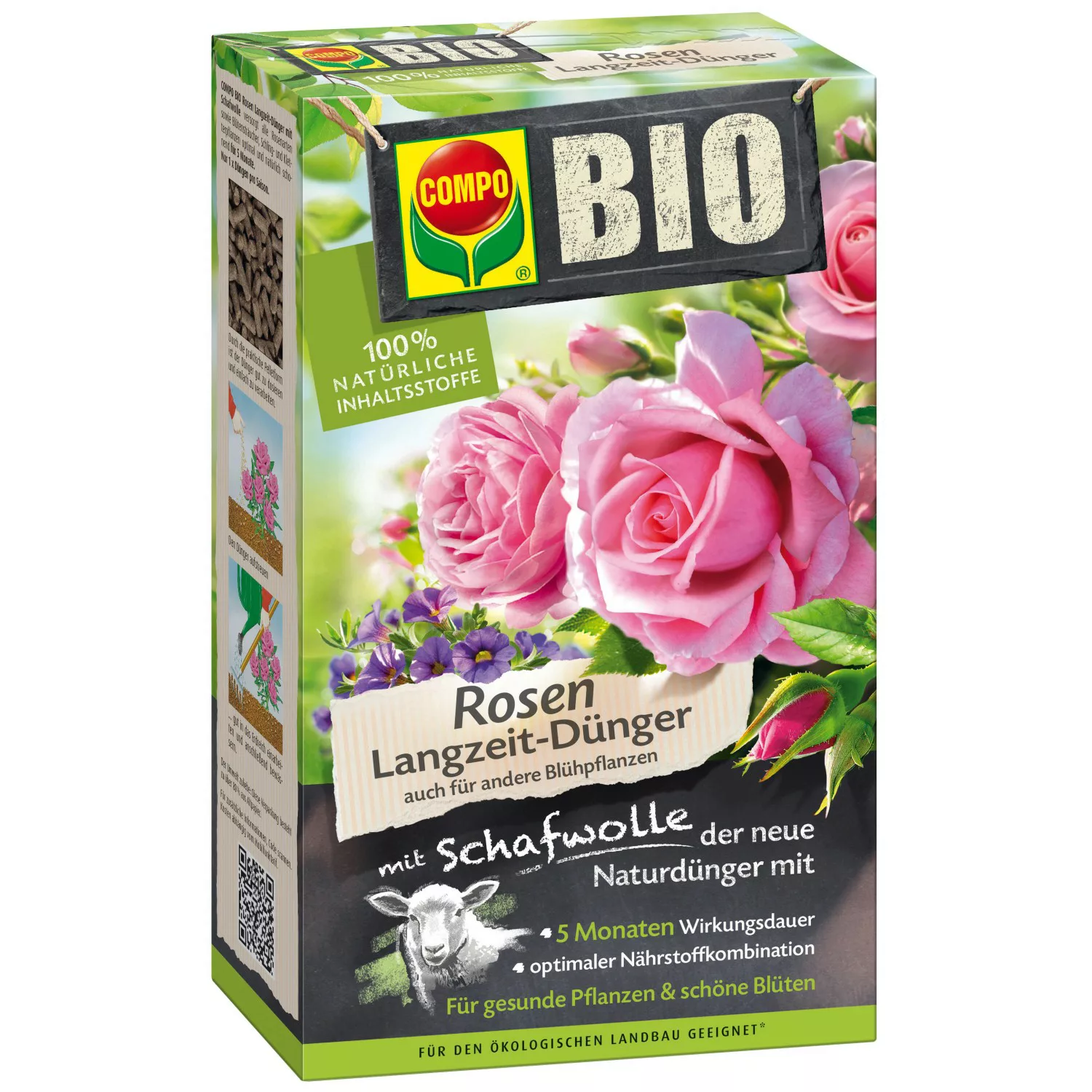 Compo Bio Rosen Langzeit-Dünger mit Schafwolle 750 g günstig online kaufen