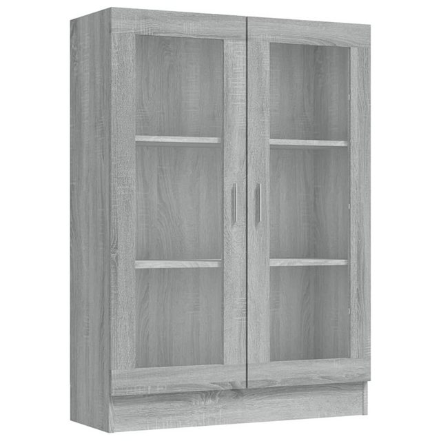 vidaXL Vitrine Vitrine Regal Highboard Vitrinenschrank Grau Sonoma 82,5x30, günstig online kaufen