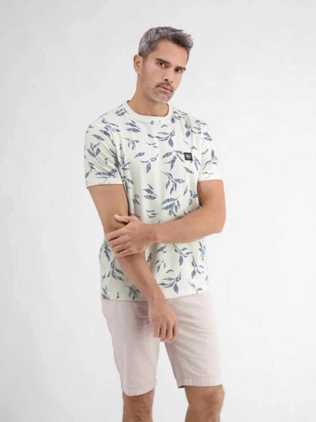 LERROS T-Shirt "LERROS Herren T-Shirt mit floralem Print" günstig online kaufen