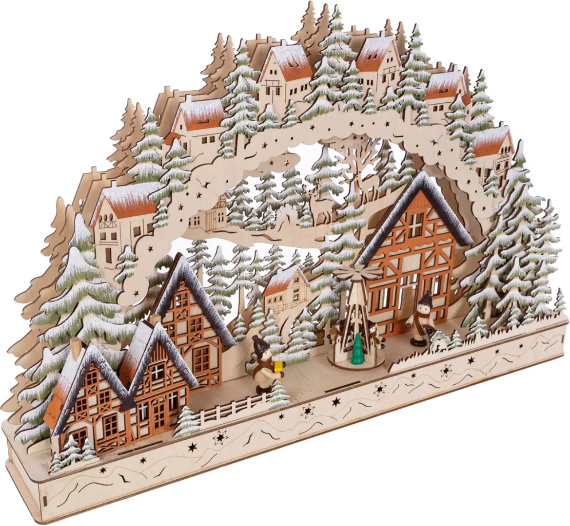 Myflair Möbel & Accessoires LED Schwibbogen "Weihnachtsdeko", aus Holz, mit günstig online kaufen