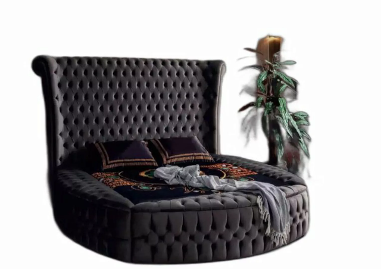 Xlmoebel Bett Chesterfield Polsterbett Eleganz Schlafraum Stil Möbel Samtst günstig online kaufen