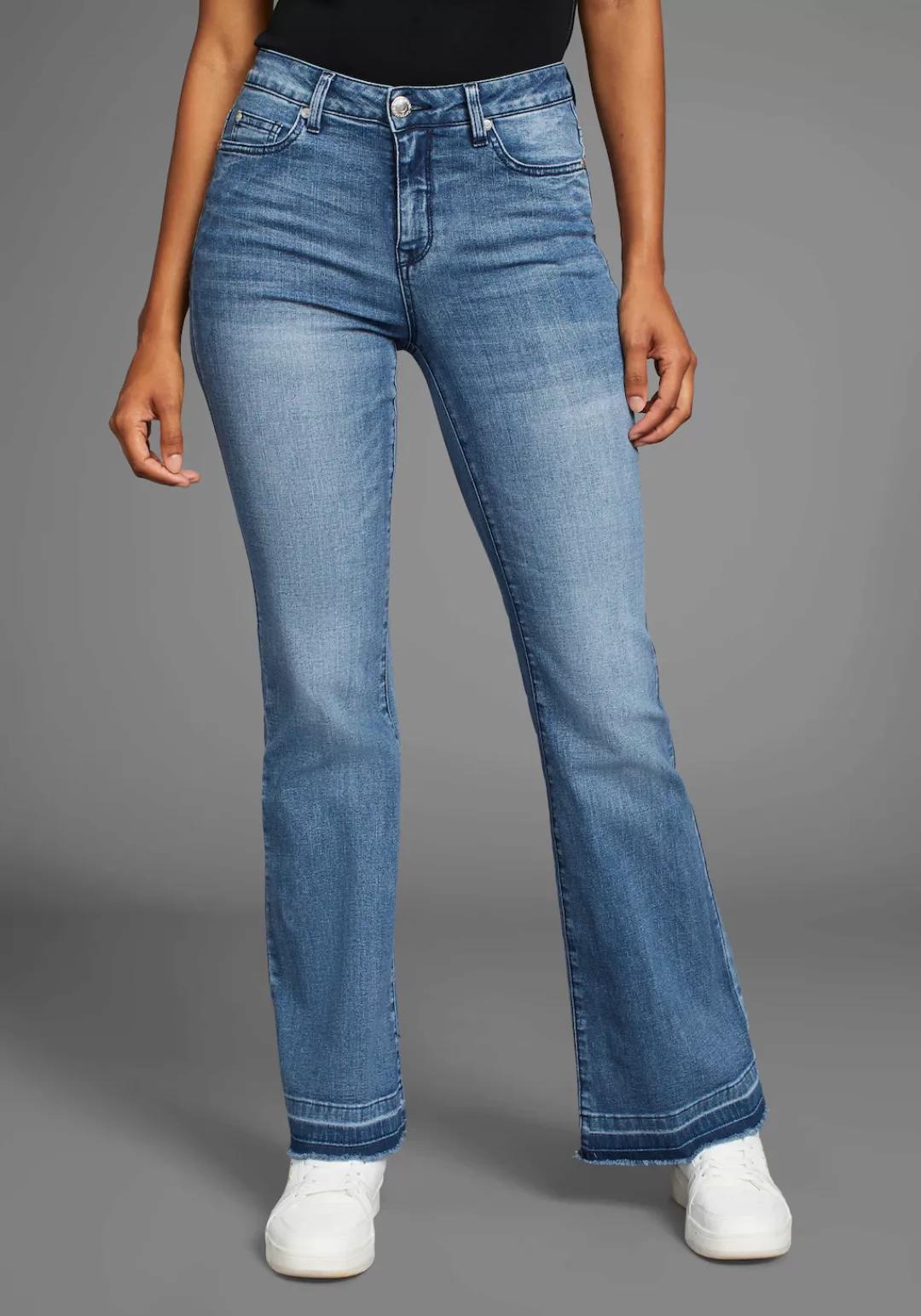 KangaROOS Weite Jeans, Flare Weite Jeans High Waist günstig online kaufen