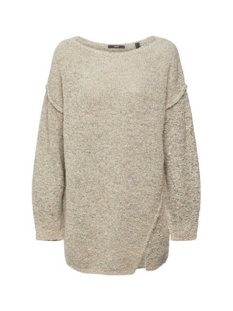 Esprit Collection Rundhalspullover Grobstrick-Pullover aus Wollmix günstig online kaufen