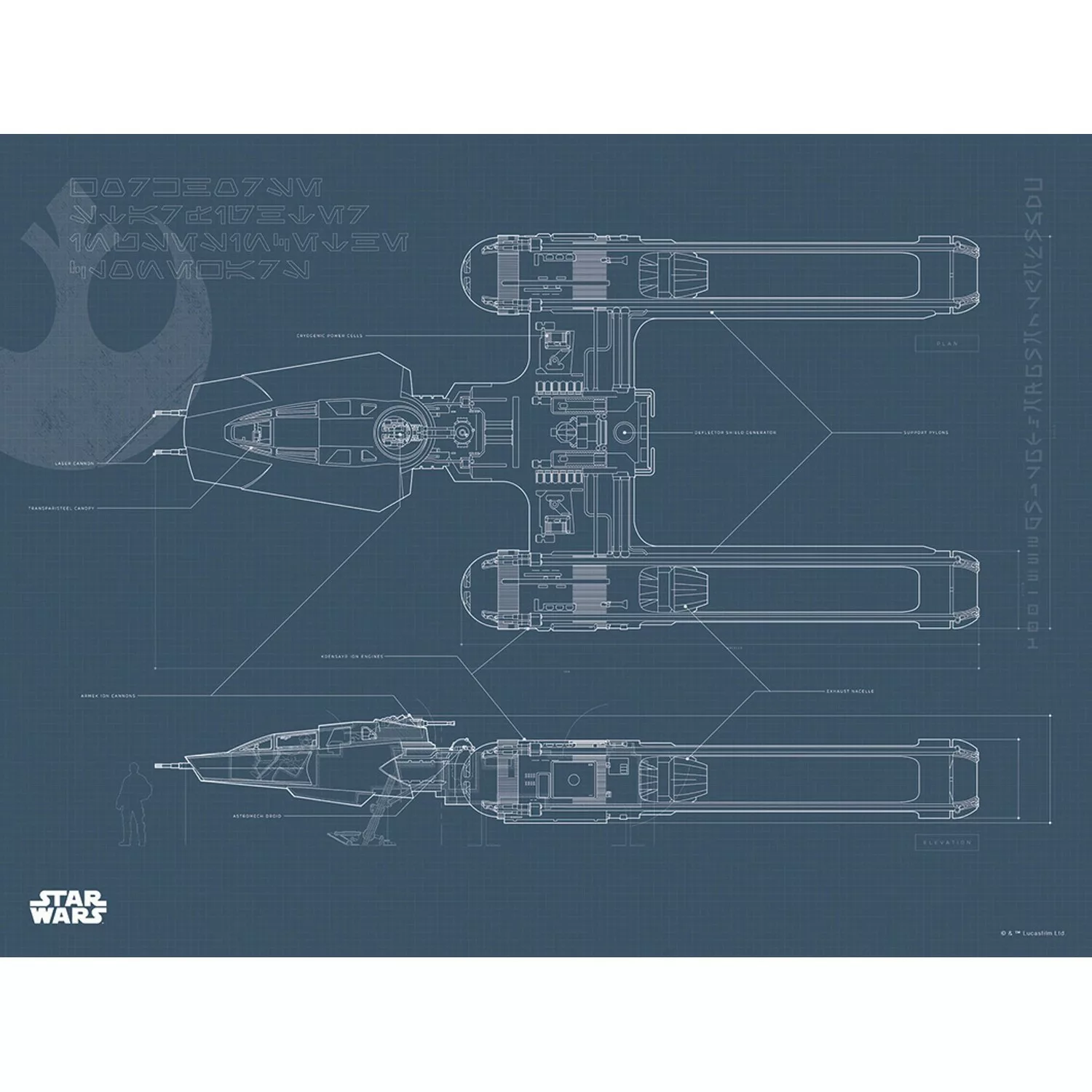 Komar Wandbild Star Wars Y-Wing 40 x 30 cm günstig online kaufen