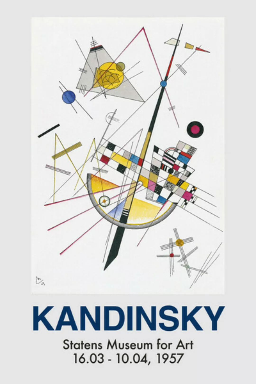 Poster / Leinwandbild - Kandinsky Ausstellungsposter günstig online kaufen