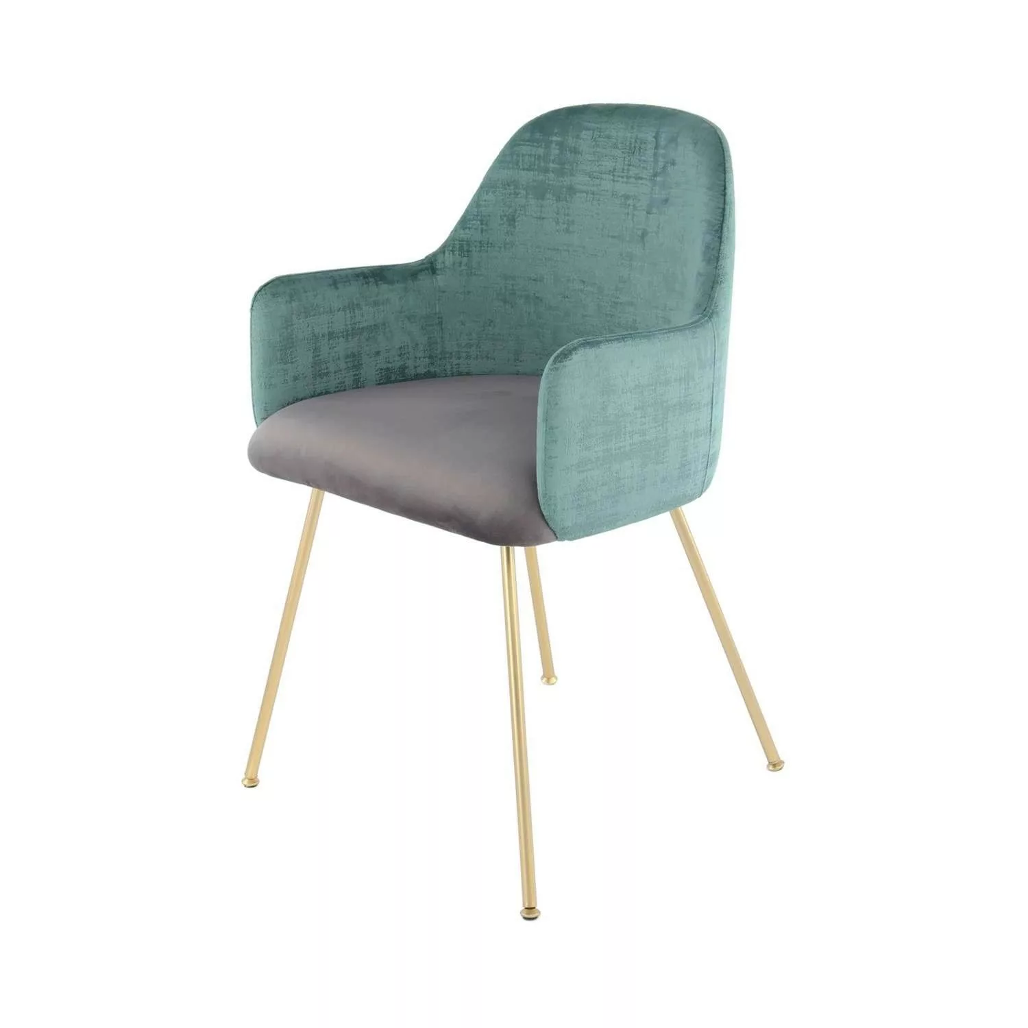 MeGusta Moderner Stuhl Grün Polsterstuhl Esszimmerstuhl mit Armlehne Mia günstig online kaufen