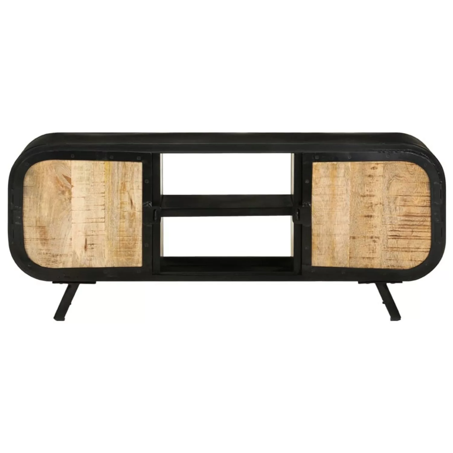 vidaXL TV-Schrank TV-Schrank 110x30x45 cm Raues Mangoholz Lowboard günstig online kaufen