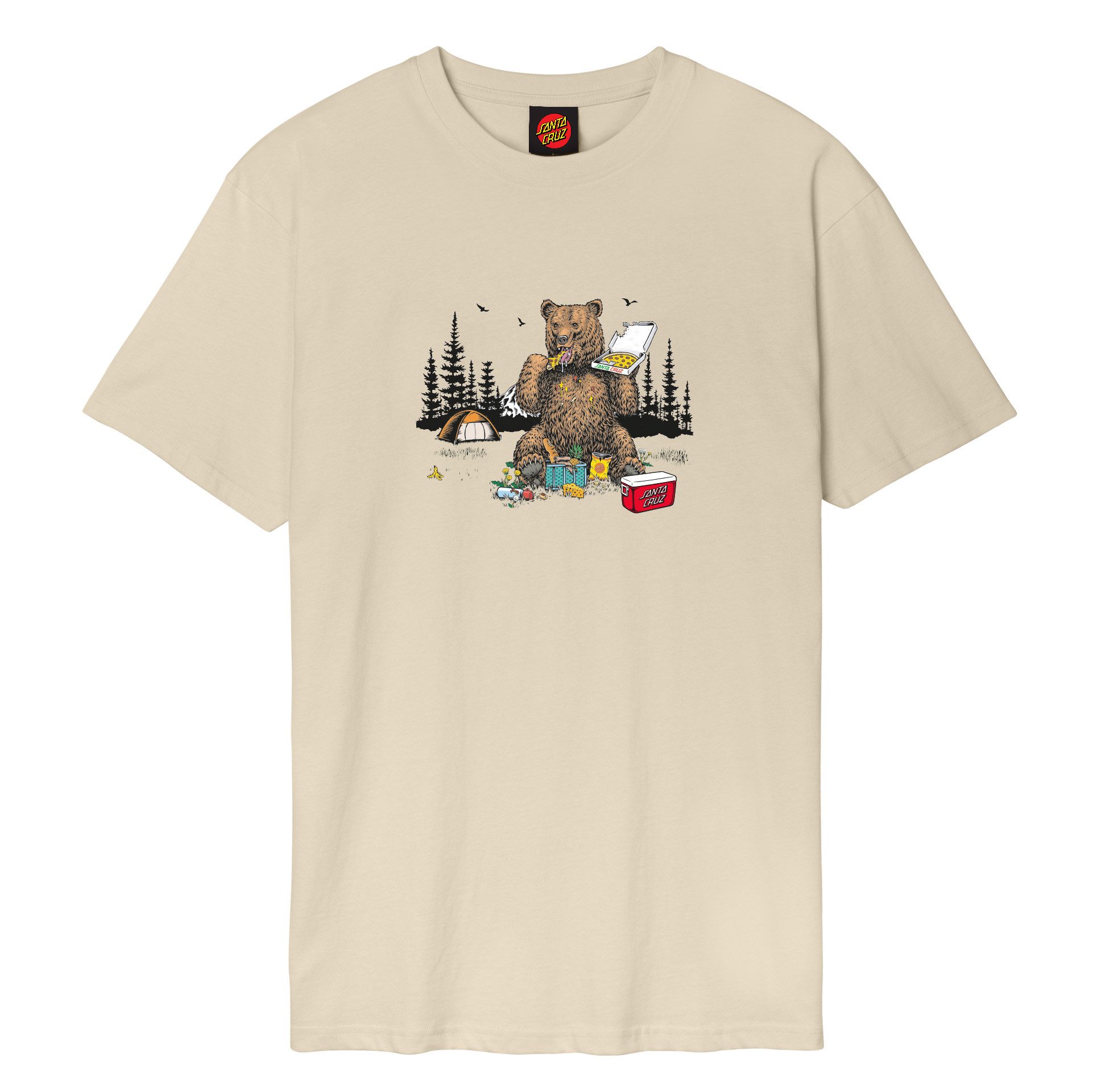 Santa Cruz T-Shirt BRAUN PIZZA BEAR günstig online kaufen
