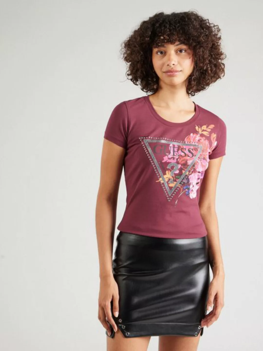 Guess T-Shirt PEONY (1-tlg) Ziersteine günstig online kaufen