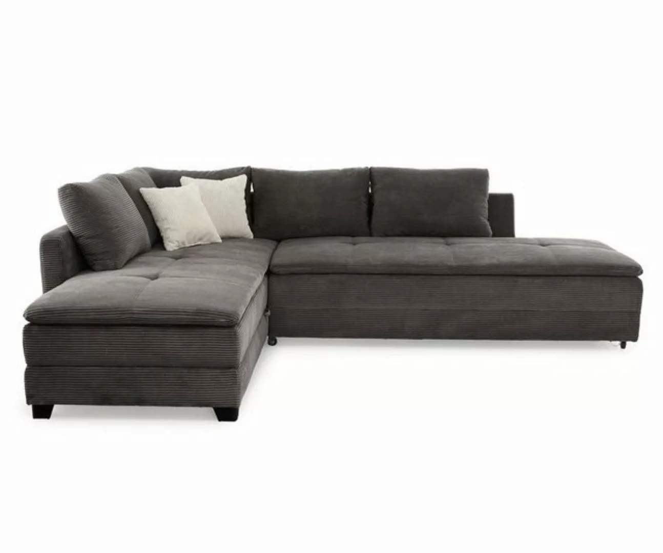 luma-home Ecksofa 15163, Dauerschläfer-Doppelbett 306x223 cm, Schwenkteil L günstig online kaufen