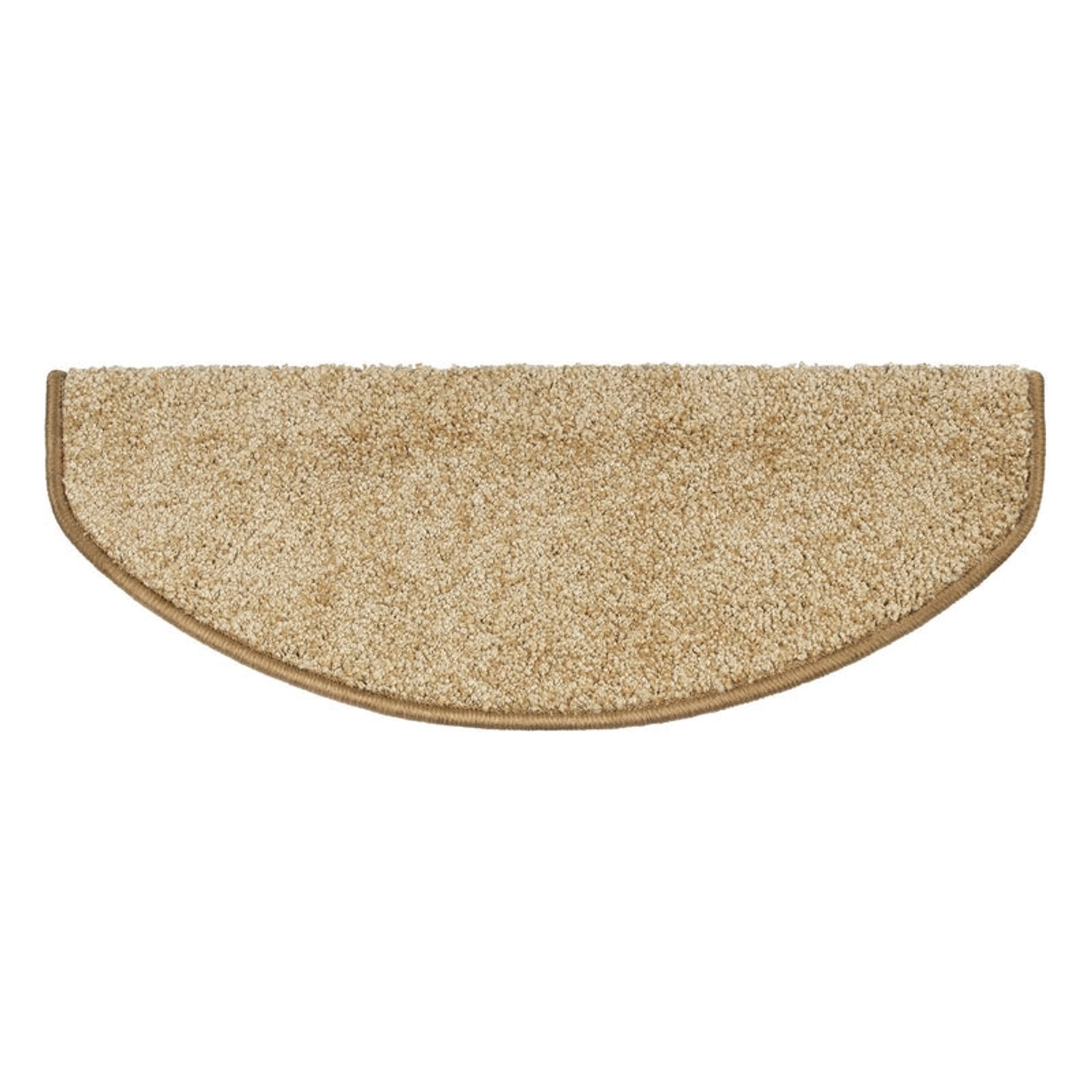 KARAT Shaggy Stufenmatte Sphinx Hochflor Beige 23,5 x 65 cm Halbrund günstig online kaufen