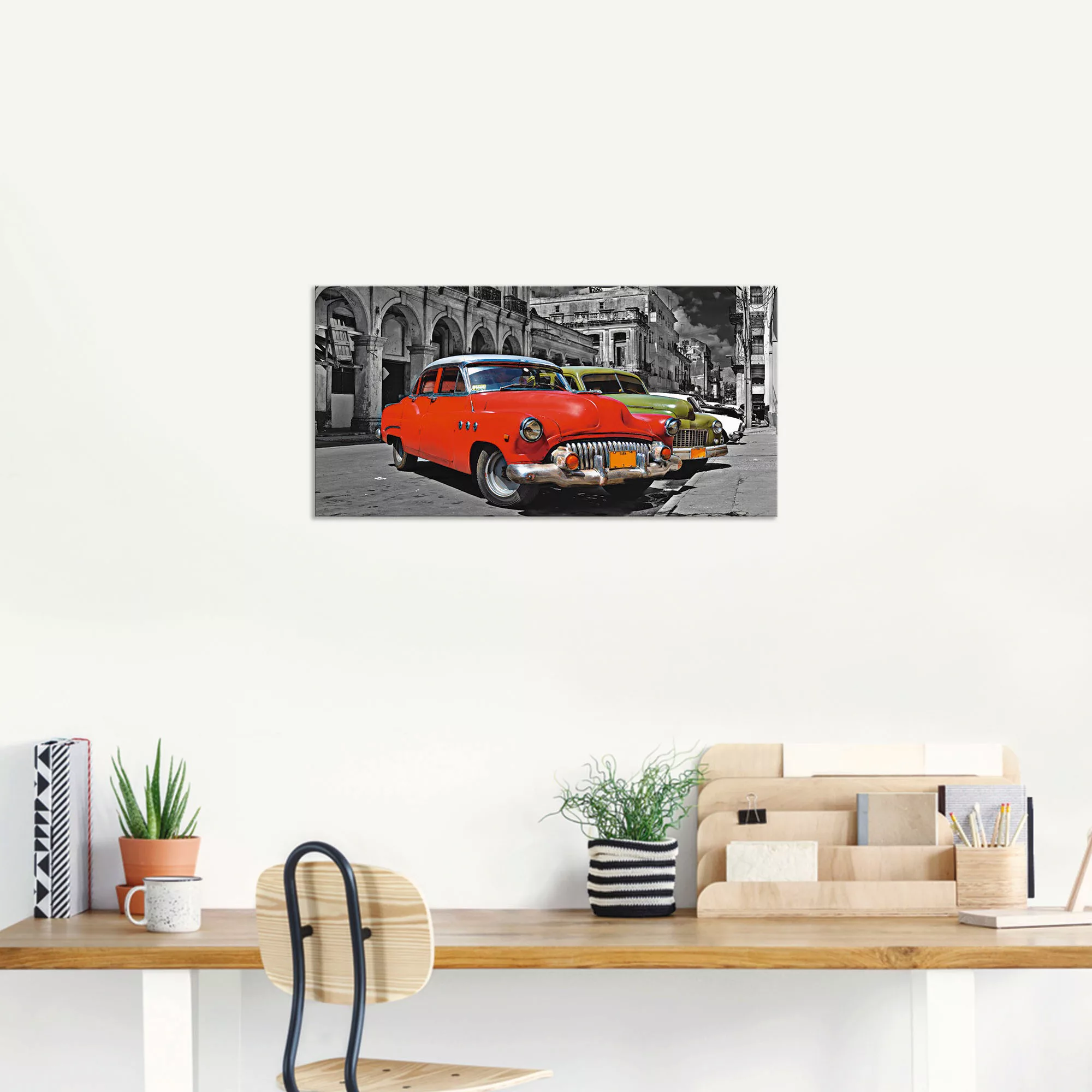 Artland Wandbild »Ansicht von bunten Havanna Autos«, Auto, (1 St.), als Alu günstig online kaufen