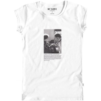 Ko Samui Tailors  T-Shirts & Poloshirts Pursuit Schwarz-Weies T-Shirt Wei günstig online kaufen