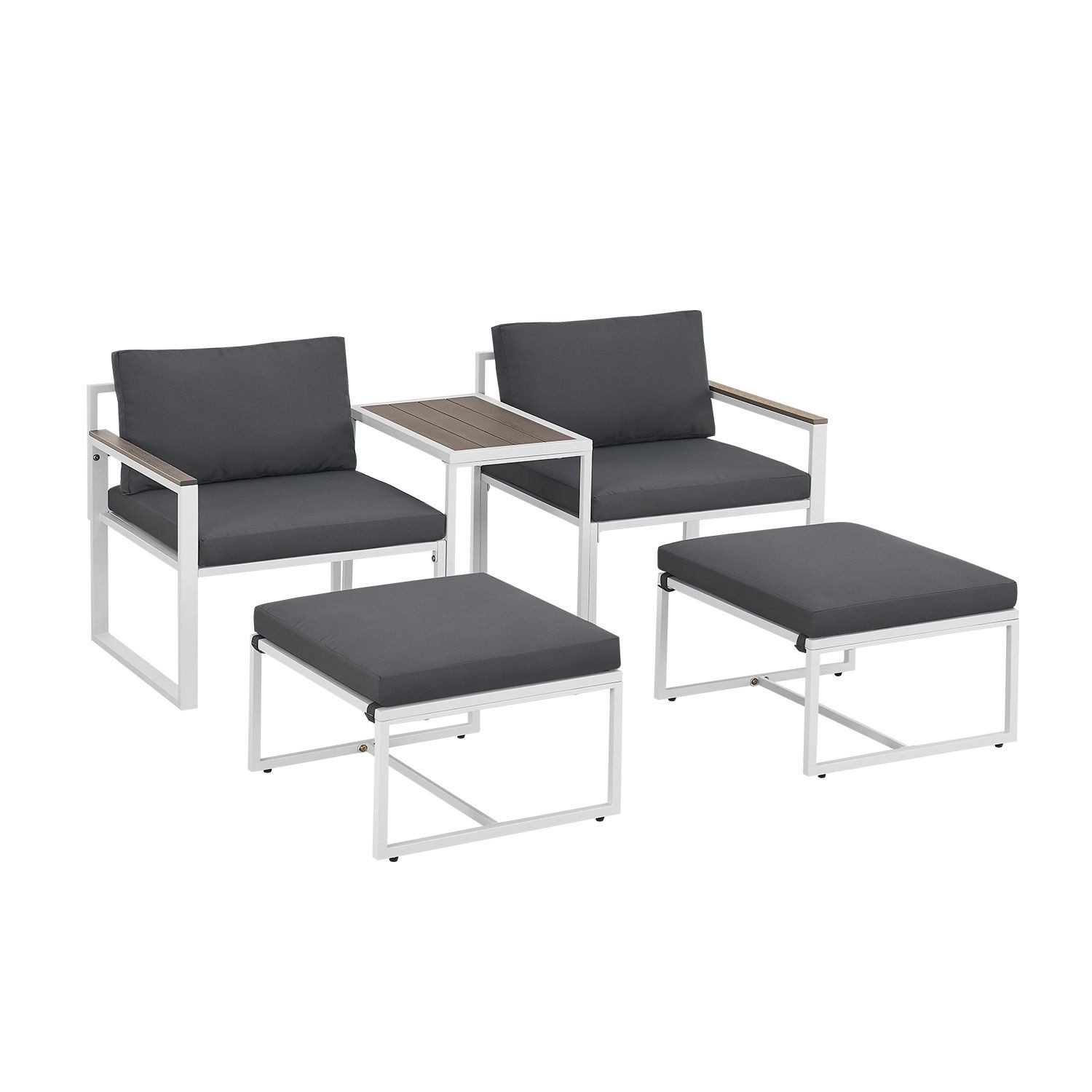 Juskys Gartenlounge-Set Bari, (5-tlg), Gartenmöbel Sofa, günstig online kaufen