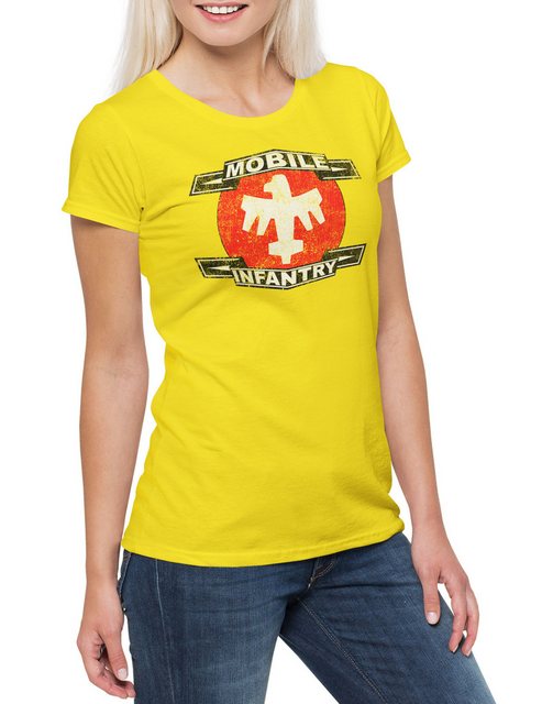 Urban Backwoods Print-Shirt Mobile Infantry Logo Damen T-Shirt Federation F günstig online kaufen