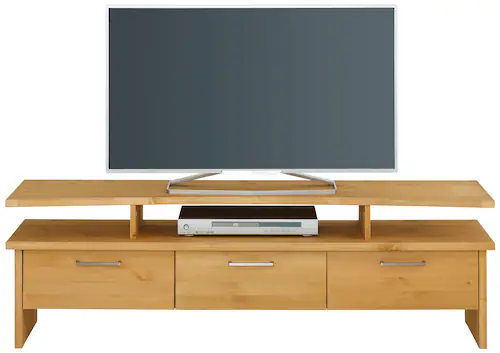 Home affaire TV-Board "Ixo", Breite 148 cm, mit 3 Schubladen, aus masiver K günstig online kaufen
