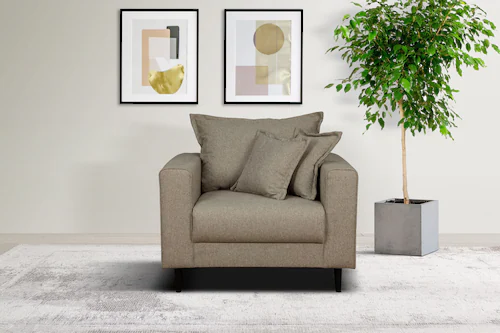 Home affaire Sessel "VEYRAS Loungesessel, Maße B/T/H: 95/84/76 cm", mit Wel günstig online kaufen