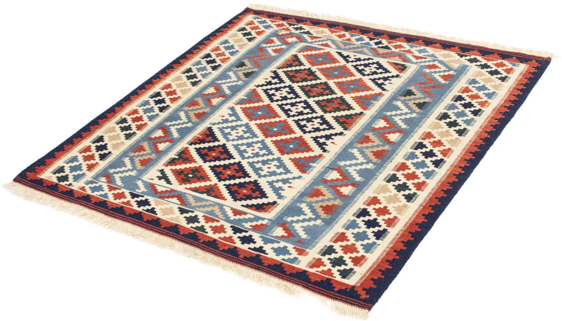 morgenland Wollteppich »Kelim - Oriental quadratisch - 105 x 100 cm - beige günstig online kaufen